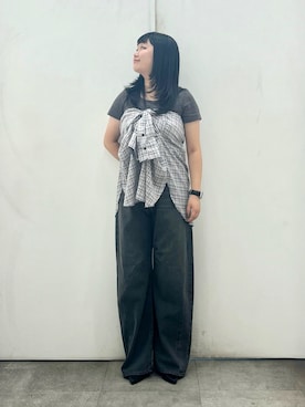 「SENSE OF PLACE by URBAN RESEARCH（センスオブプレイスバイアーバンリサーチ）のアイテム（Tシャツ/カットソー）」を使った、ririkaさん（レディース・160cm）の秋コーディネート
