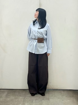 「SENSE OF PLACE by URBAN RESEARCH（センスオブプレイスバイアーバンリサーチ）のアイテム（ベルト）」を使った、ririkaさん（レディース・160cm）の秋コーディネート