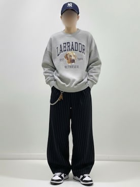 「アイテム（スウェット）」を使った、しゅーまいさん（メンズ・165cm・10代）の冬コーディネート