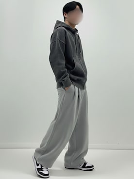 「アイテム（パーカー）」を使った、しゅーまいさん（メンズ・165cm・10代）の冬コーディネート