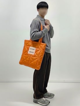 「アイテム（ポロシャツ）」を使った、しゅーまいさん（メンズ・165cm）の冬コーディネート