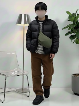 「SUBU(スブ)のアイテム」を使った、しゅーまいさん(メンズ・165cm)の冬コーディネート