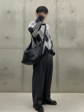 「アイテム（ブーツ）」を使った、しゅーまいさん（メンズ・165cm・10代）の冬コーディネート