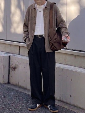 「selle glant（セレグランテ）のアイテム」を使った、しゅーまいさん（メンズ・165cm）の春コーディネート