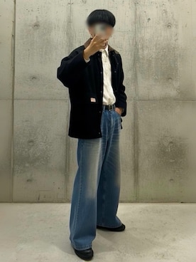 「アイテム（ミリタリージャケット）」を使った、しゅーまいさん（メンズ・165cm）の秋コーディネート