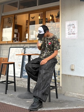「Dickies（ディッキーズ）のアイテム（キャップ）」を使った、ta1yak1ngさん（メンズ・180cm）の夏コーディネート
