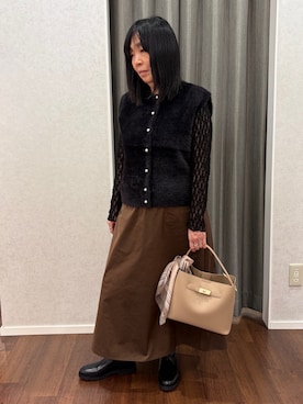「UNTITLED（アンタイトル）のアイテム（スカート）」を使った、mztさん（レディース・147cm）の秋コーディネート