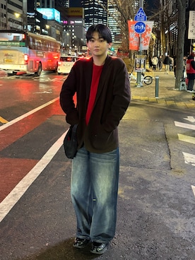 「ZARA（ザラ）のアイテム（バッグ）」を使った、ジンさん（メンズ・177cm）の春コーディネート