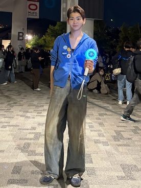 「アイテム（パーカー）」を使った、ジンさん（メンズ・177cm）の春コーディネート