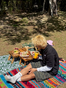 「NIKE（ナイキ）のアイテム（トップス）」を使った、カナトさん（メンズ・168cm）の春コーディネート