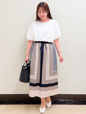「Reflect（リフレクト）のアイテム（トップス）」を使った、mikikoさん（レディース・160cm）の夏コーディネート