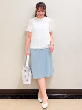「Reflect（リフレクト）のアイテム（トップス）」を使った、mikikoさん（レディース・160cm）の夏コーディネート