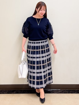 「Reflect（リフレクト）のアイテム（トップス）」を使った、mikikoさん（レディース・160cm）の夏コーディネート