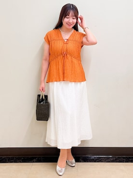 「Reflect（リフレクト）のアイテム」を使った、mikikoさん（レディース・160cm）の夏コーディネート