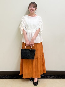 「Reflect（リフレクト）のアイテム」を使った、mikikoさん（レディース・160cm）の夏コーディネート