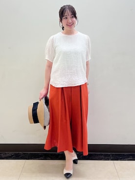 「Reflect（リフレクト）のアイテム（帽子）」を使った、mikikoさん（レディース・160cm）の春コーディネート