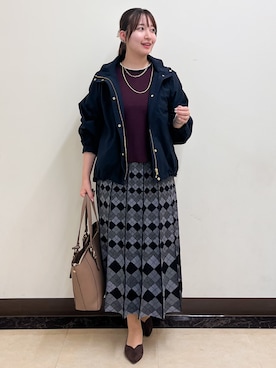 「Reflect（リフレクト）のアイテム（ブルゾン）」を使った、mikikoさん（レディース・160cm）の秋コーディネート
