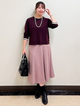 「Reflect（リフレクト）のアイテム（トップス）」を使った、mikikoさん（レディース・160cm）の秋コーディネート