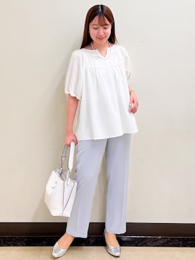 「Reflect（リフレクト）のアイテム（トップス）」を使った、mikikoさん（レディース・160cm）の夏コーディネート
