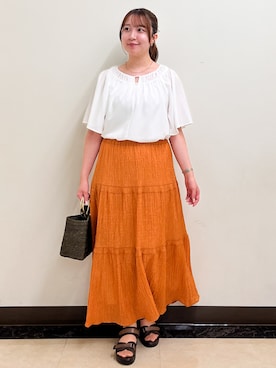 「Reflect（リフレクト）のアイテム（トップス）」を使った、mikikoさん（レディース・160cm）の夏コーディネート