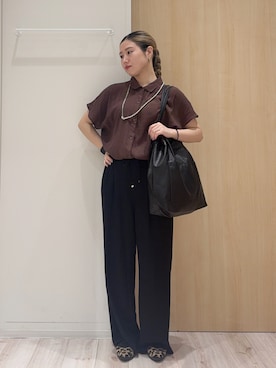 「SHOO・LA・RUE（シューラルー）のアイテム（トートバッグ）」を使った、kmktkairi1201さん（レディース・155cm）の夏コーディネート