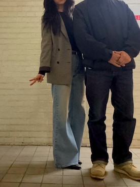 「Levi's（リーバイス）のアイテム（デニムパンツ、ブルー系）」を使った、tnvomatsuさん（レディース・163cm）の春コーディネート