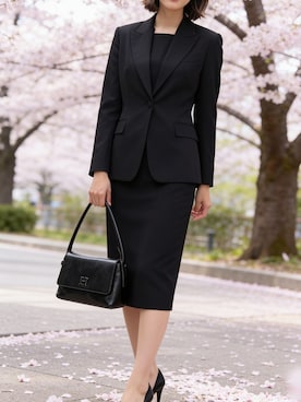 「HIROFU（ヒロフ）のアイテム」を使った、HIROFU本部スタッフさん（レディース・156cm）の春コーディネート