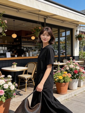 「HIROFU（ヒロフ）のアイテム」を使った、HIROFU本部スタッフさん（レディース・156cm）の春コーディネート