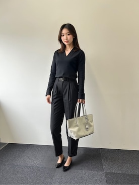 「HIROFU（ヒロフ）のアイテム」を使った、HIROFU本部スタッフさん（レディース・156cm）の秋コーディネート