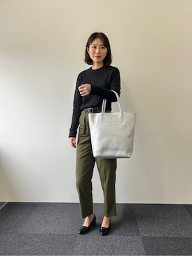 「HIROFU（ヒロフ）のアイテム」を使った、HIROFU本部スタッフさん（レディース・156cm）の秋コーディネート