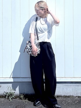 「GLOBAL WORK（グローバルワーク）のUNISEX/ステンレスロックBOXネックレス/286987（ネックレス、グレー系）」を使った、mhr01さん（レディース・158cm）の夏コーディネート