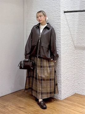 「GLOBAL WORK（グローバルワーク）のアイテム（ベスト）」を使った、mhr01さん（レディース・158cm）の秋コーディネート