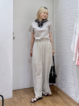 「GLOBAL WORK（グローバルワーク）のアイテム（パンツ）」を使った、mhr01さん（レディース・158cm）の夏コーディネート