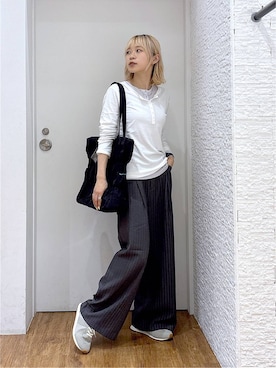 「GLOBAL WORK（グローバルワーク）のアイテム（バッグ）」を使った、mhr01さん（レディース・158cm）の夏コーディネート