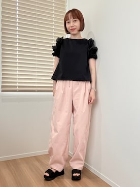 「coca（coca）（コカ）のアイテム（トップス）」を使った、midoriさん（レディース・151cm）の夏コーディネート