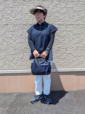 「アイテム（サンバイザー）」を使った、leok1110さん（レディース・156cm）の夏コーディネート