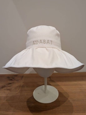 「adabat（アダバット）のギャザーUVハット（ハット、グレー系）」を使った、leok1110さん（レディース）の夏コーディネート