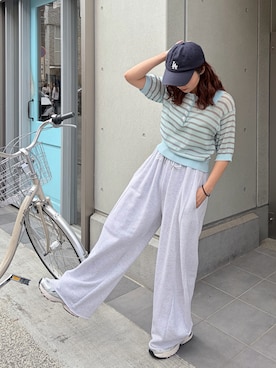 「ABYS（アビス）のアイテム」を使った、kasuminさん（レディース・156cm）の春コーディネート