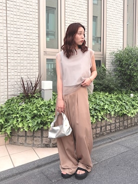 「Futier land（フューティアランド）のアイテム」を使った、kasuminさん（レディース・156cm）の春コーディネート