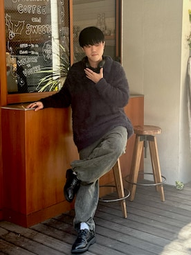 うさマルさん(メンズ・178cm)の冬コーディネート