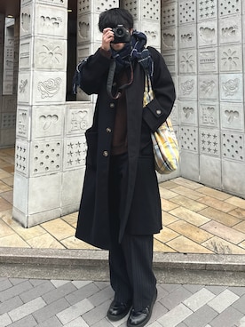 うさマルさん（メンズ・178cm）の冬コーディネート