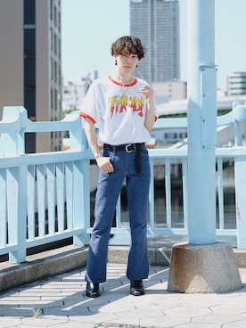 「デニムっていいよね」｜「アイテム（その他）」を使った、Tsuguya/KwonSayaさん（メンズ・174cm）の夏コーディネート
