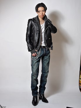 「アイテム（キャミソール）」を使った、Tsuguya/KwonSayaさん（メンズ・175cm）の秋コーディネート