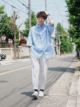 「BW SPORT（ビーダブルスポーツ）のアイテム」を使った、Tsuguya/KwonSayaさん（メンズ・174cm）の春コーディネート