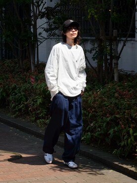 「Bleme（ブレム）のアイテム（Tシャツ/カットソー）」を使った、Tsuguya/KwonSayaさん（メンズ・175cm）の春コーディネート