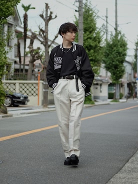 「WEGO（ウィゴー）のアイテム（ジャケット/アウター）」を使った、Tsuguya/KwonSayaさん（メンズ・174cm）の秋コーディネート