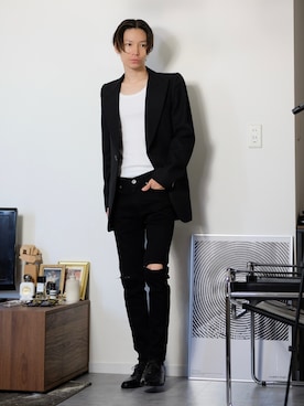 「VINTAGE（ヴィンテージ）のアイテム」を使った、Tsuguya/KwonSayaさん（メンズ・175cm）の夏コーディネート