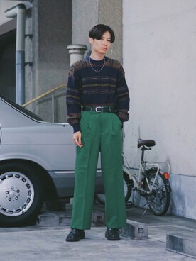 「H&M（エイチ・アンド・エム）のアイテム」を使った、Tsuguya/KwonSayaさん（メンズ・174cm）の秋コーディネート