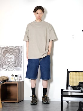 「アイテム（Tシャツ/カットソー）」を使った、Tsuguya/KwonSayaさん（メンズ・175cm）の夏コーディネート