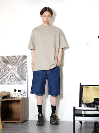 「FOG ESSENTIALS（エフオージーエッセンシャルズ）の【Essentials】SZ0326-005 ショートスリーブTEE（Tシャツ/カットソー）」を使った、Tsuguya/KwonSayaさん（メンズ・175cm）の夏コーディネート